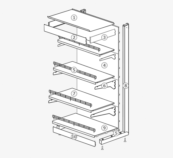 Straight One-Sided Rack